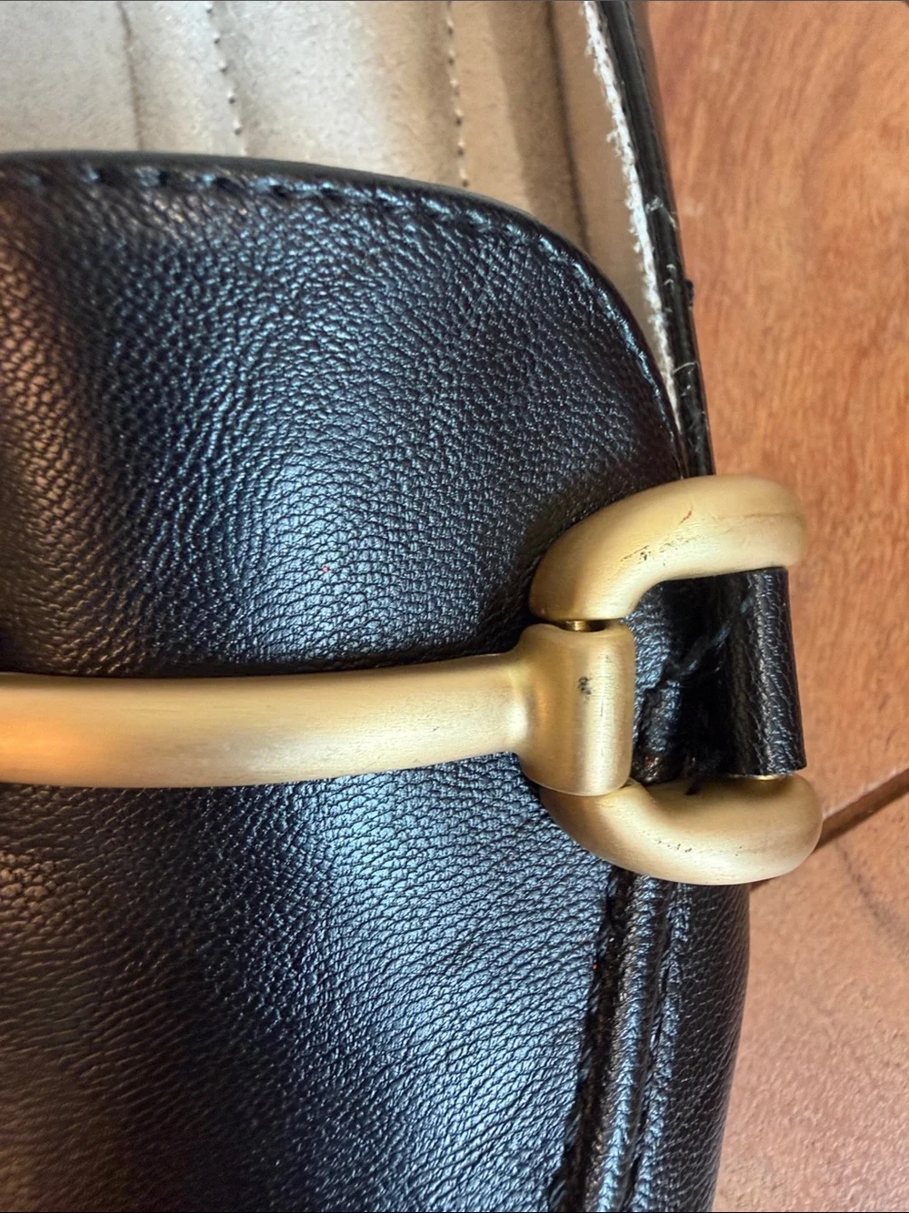NWOT Cliffs by WHITE MOUNTAIN Black Loafers with Matte Gold Horsebit, 6 1/2